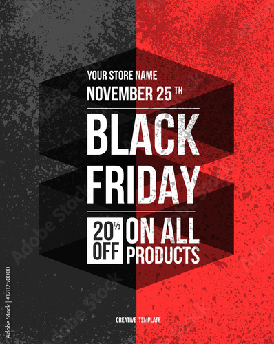 Black friday sale design template. conceptual layout for web and print.