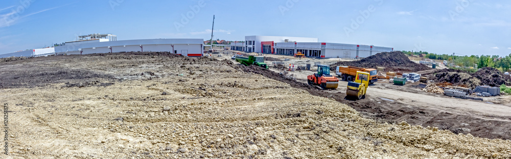 Panorama is showing landscape transform into urban area Panorama is showing landscape transform into urban area