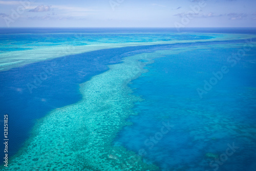 Great Barrier reef from above, Queensland, Australia