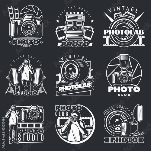 Photo Studio Emblems Set