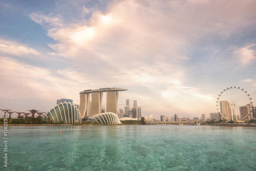 Landscape of the Singapore financial district