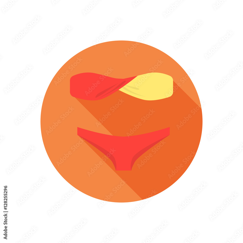 Female swimsuit color icon. Flat design foe web and mobile Female swimsuit color icon. Flat design foe web and mobile