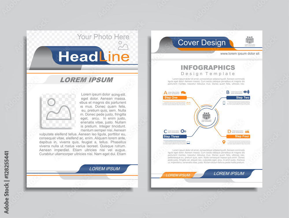 Obraz premium Brochure layout with place for your data. Vector illustration.