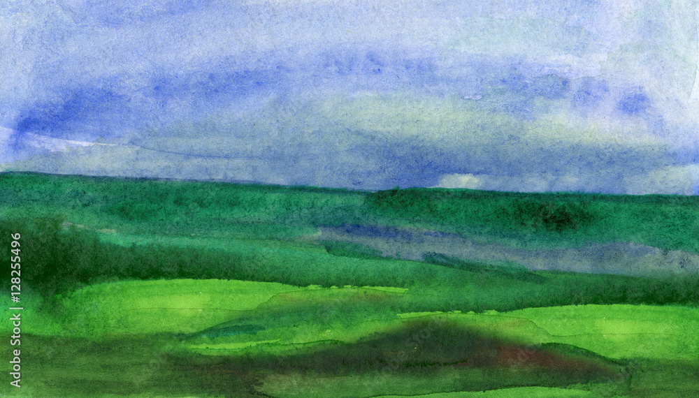 Fototapeta premium Aquarell Landschaft