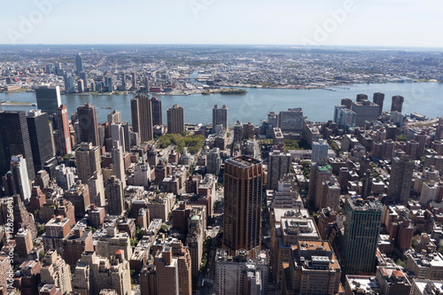 An aerial view over New York city