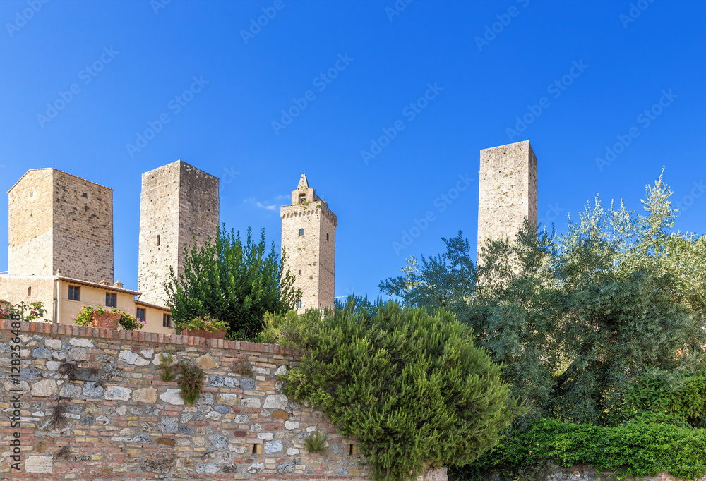 San Gimignano, Italy. Medieval towers