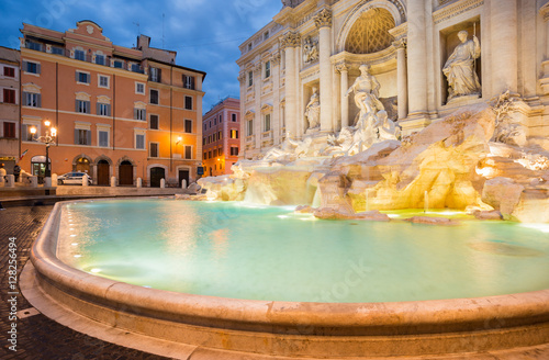 Trevi fountain at sunrise, Rome