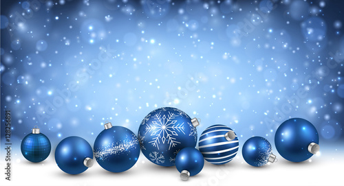 New Year background with Christmas balls.