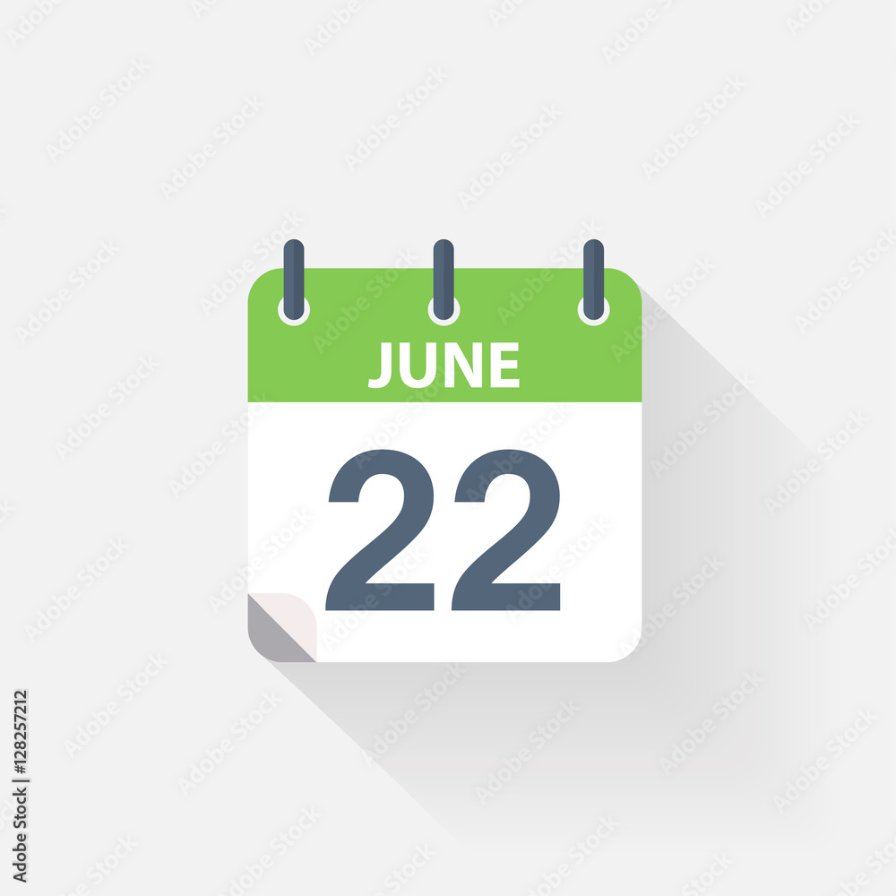 22 june calendar icon 22 june calendar icon