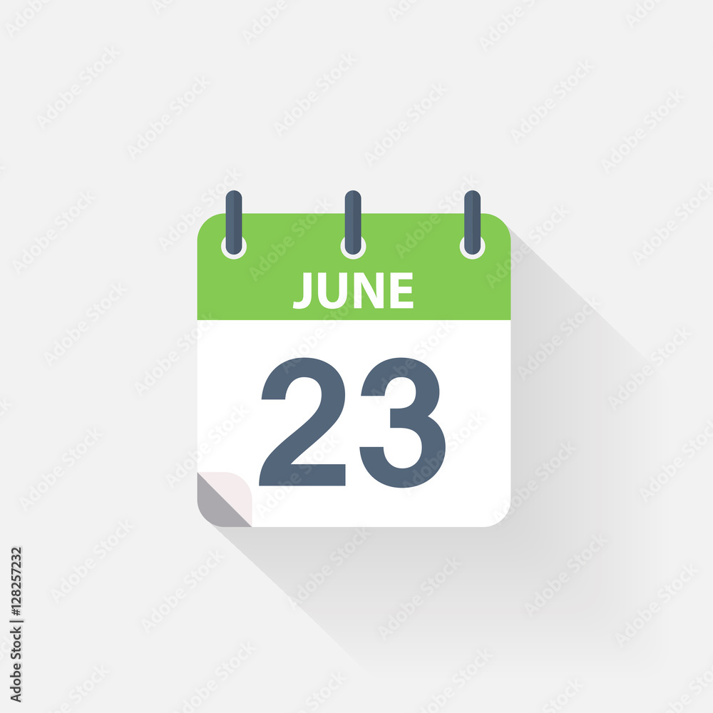 23 june calendar icon 23 june calendar icon