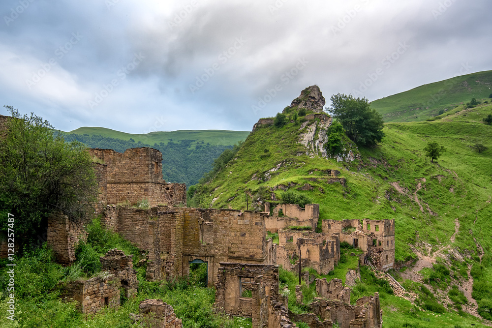 Fototapeta premium Abandoned village Gamsutl in Dagestan