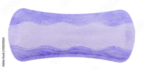 sanitary feminine napkin on white