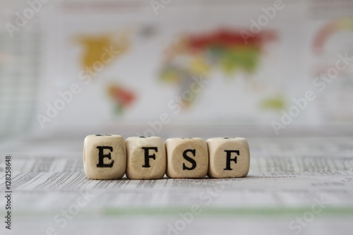 EFSF word built with letter cubes photo