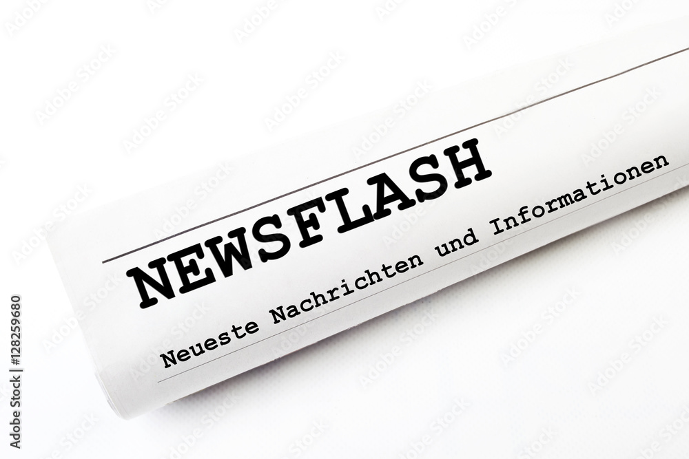 Obraz premium Newsflash Zeitung