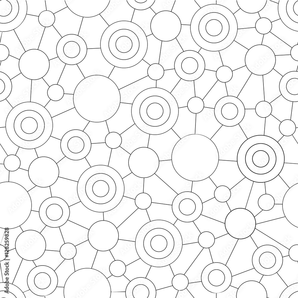 Circles and lines seamless pattern Circles and lines seamless pattern