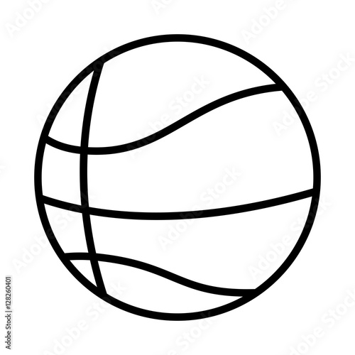 silhouette monochrome with basketball ball vector illustration