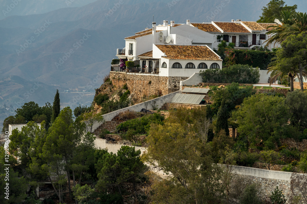 Mediterranean villa on top of a cliff