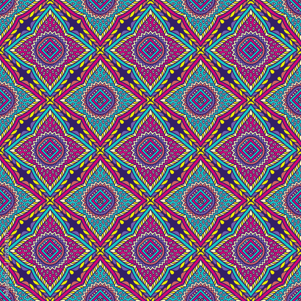 Ethnic floral seamless pattern Ethnic floral seamless pattern