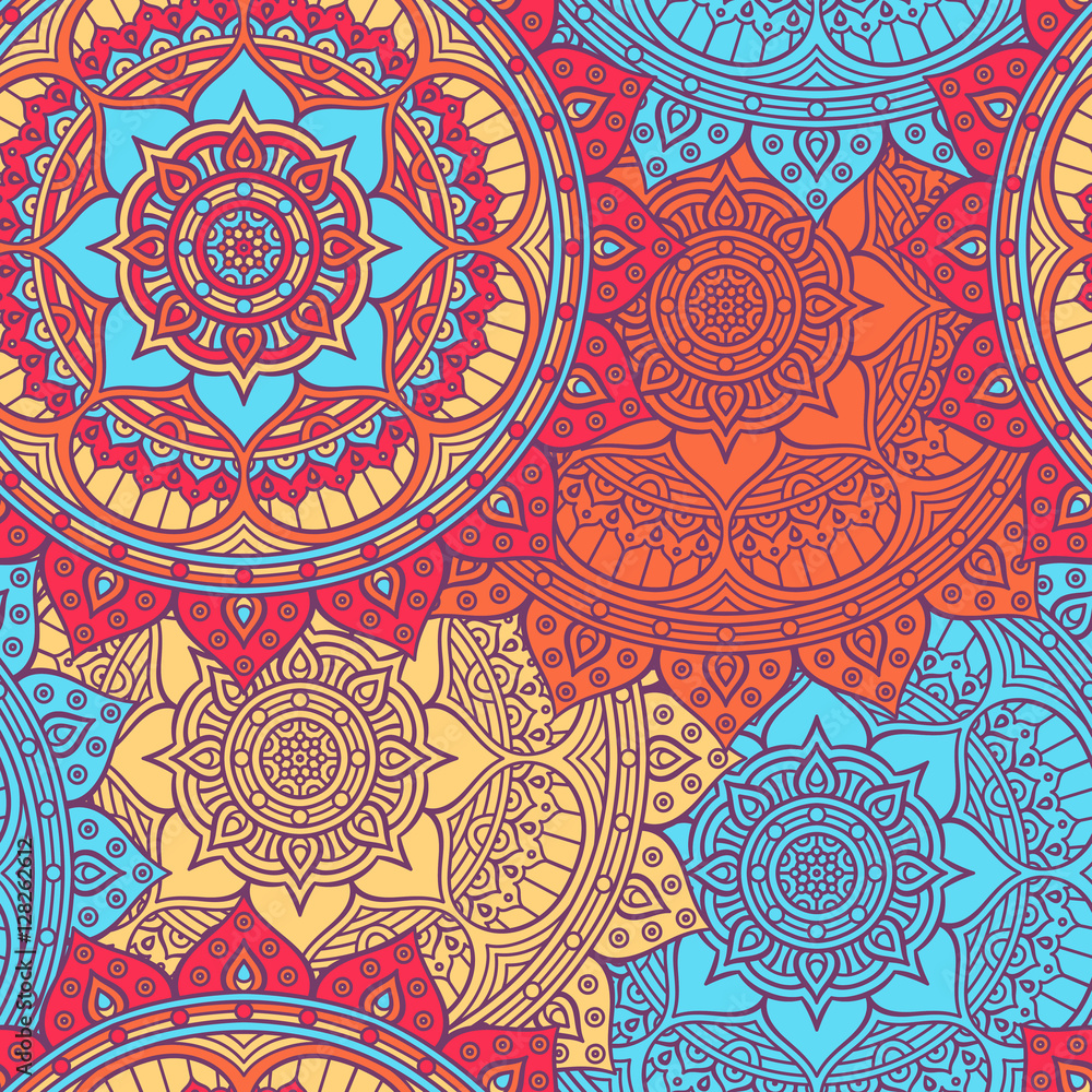 Ethnic floral seamless pattern Ethnic floral seamless pattern