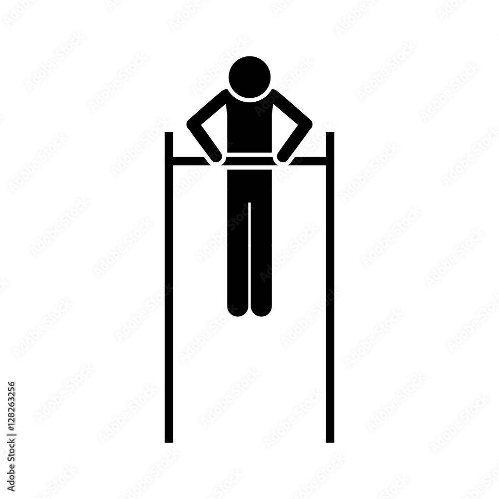 silhouette monochrome gymnast horizontal bar vector illustration silhouette monochrome gymnast horizontal bar vector illustration