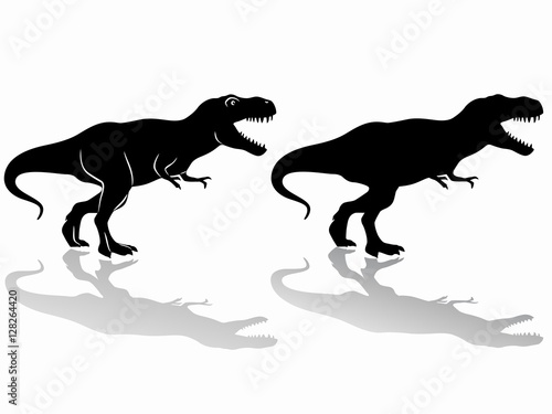 silhouette of a tyrannosaurus. vector drawing
