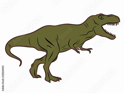 silhouette of a tyrannosaurus. vector drawing