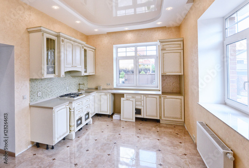 the interior of the kitchen