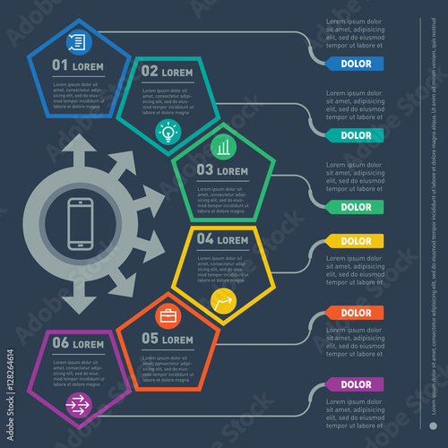 Web Template of a chart, diagram or presentation. Part of the re