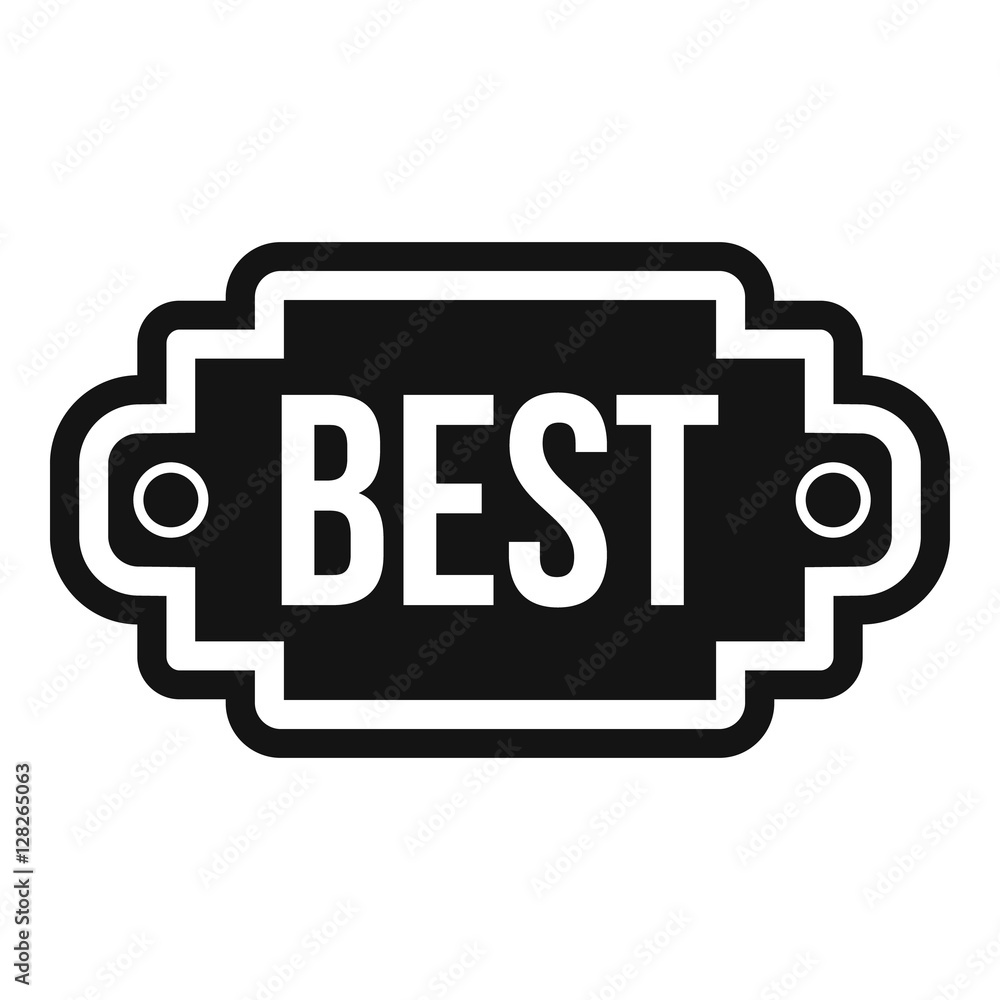 Best label icon. Simple illustration of best label vector icon for web Best label icon. Simple illustration of best label vector icon for web