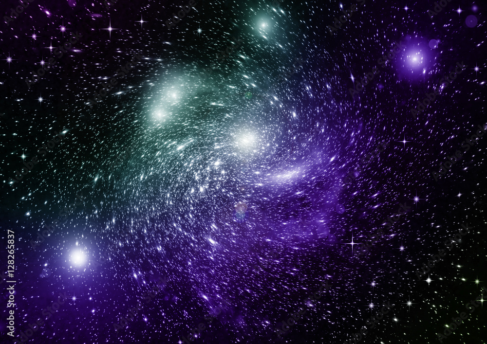 Obraz premium Stars, dust and gas nebula in a far galaxy