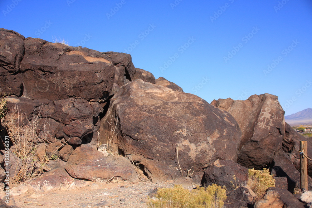 rocks with petroglyphs
