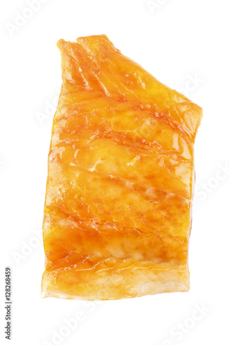 smoked scottish haddock, isolated on white