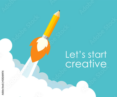 Start-up concept design. Vector illustrtaion with copy space