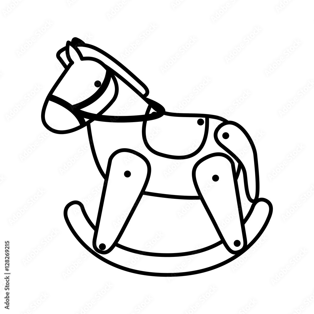silhouette horse toy flat icon vector illustration silhouette horse toy flat icon vector illustration