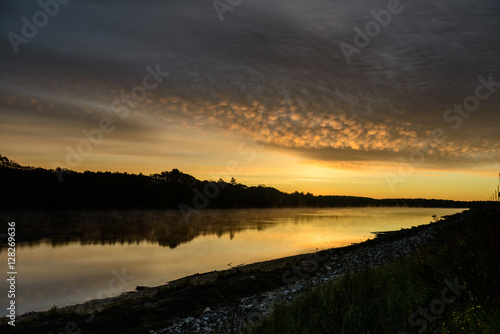 Sunset on the Androscoggin river