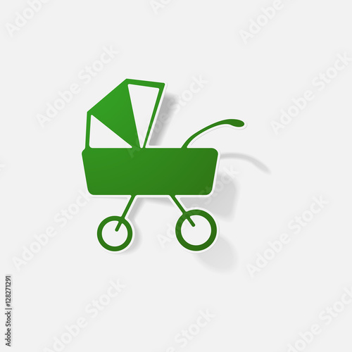 pram - baby carriage sticker