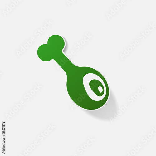 Sticker paper products realistic element design illustration chicken legs