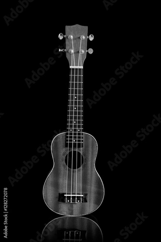 The black and white ukulele, clipping path © AON
