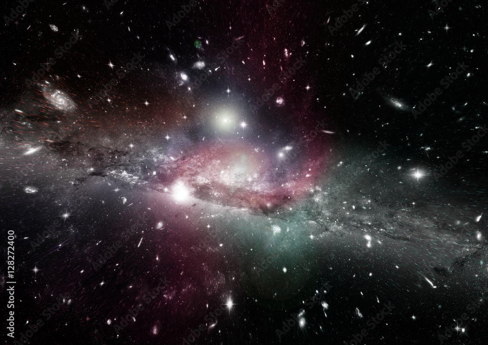 galaxy in a free space galaxy in a free space