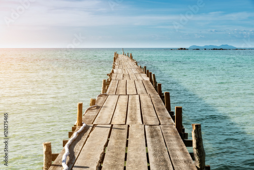 Wooden pier in Phuket, Thailand. Summer, Travel, Vacation