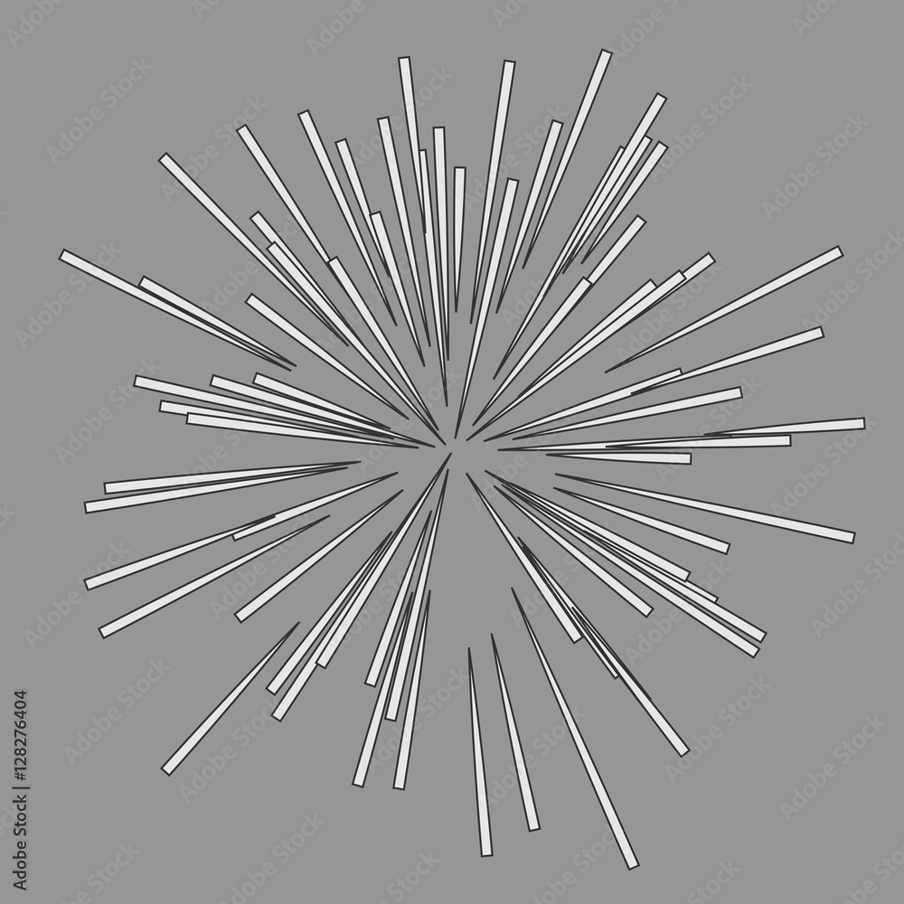 Obraz premium Abstract vector rays