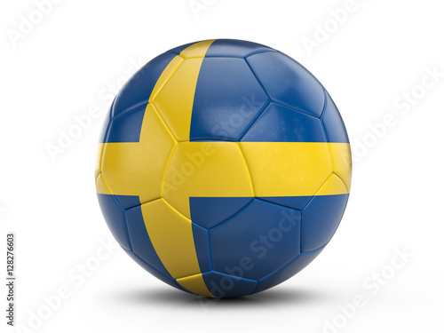Soccer ball Sweden flag
