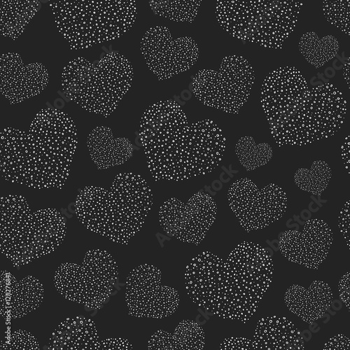 Romantic pattern with hearts painted point. Celebratory Event, V