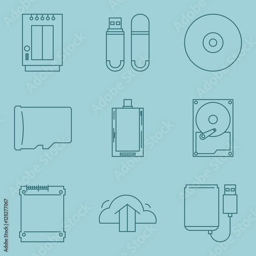 Vector technology icons