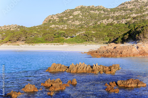 Arcipelago della Maddalena, la meravigliosa Sardegna e la spiaggia rosa. photo