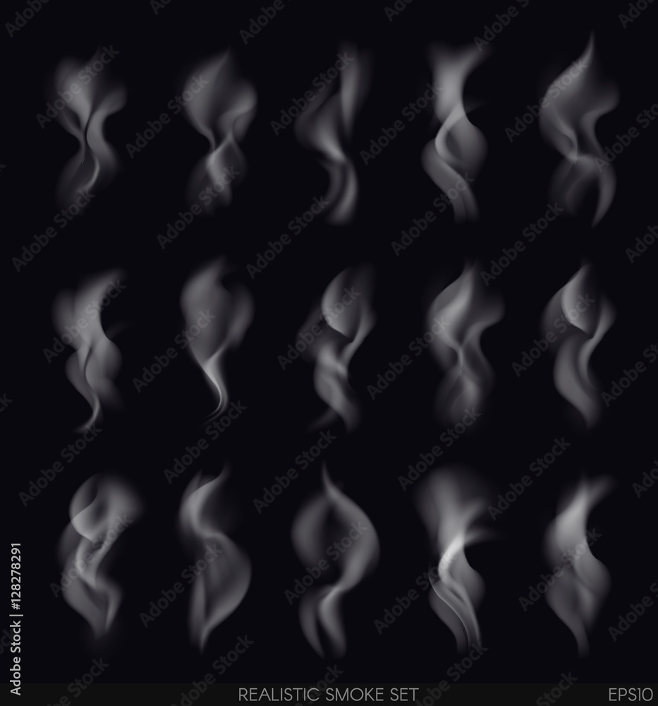 Realistic smoke set Realistic smoke set