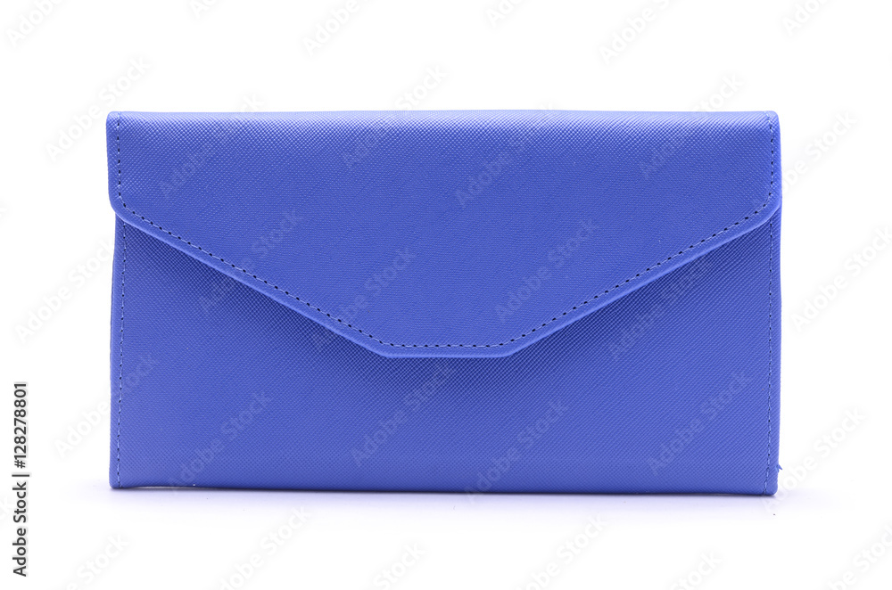 blue clutch bag isolated on white blue clutch bag isolated on white