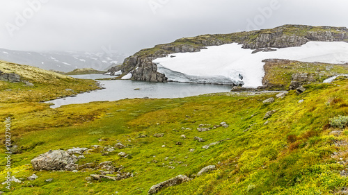 Landscape around Aurlandsfjellet National Tourist Route in Norwa