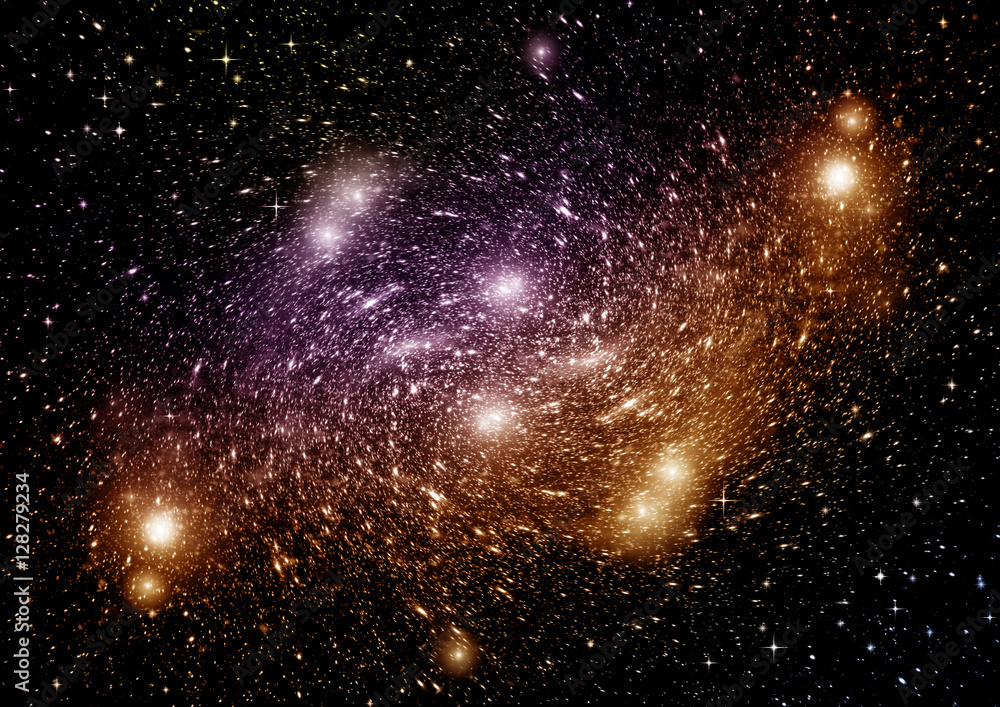 galaxy in a free space galaxy in a free space