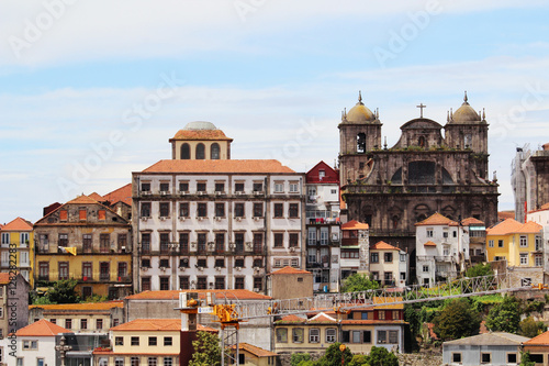 View to old town of Porto and Palacio da Bolsa